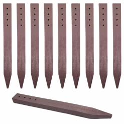 ONE STOP OUTDOOR ARTIFICIAL TURF 12" Brown Bender Board Edging Stakes, Nails - Landscape & Garden Terrace Edging
