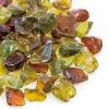 ONE STOP OUTDOOR VIVID Heat - Amber, Orange Blend" 1/2" - 3/4" Large Crushed Fire Glass For Fireplace & Fire Pit