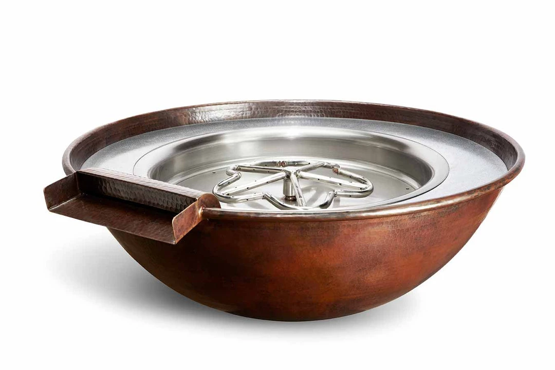 HPC Hearth 31" Tempe Series - Copper Round Fire & Water Bowl - Includes Electronic Ignition OUTDOOR FIRE 1 HPC Hearth 31" Tempe Series - Copper Round Fire & Water Bowl - Includes Electronic Ignition OUTDOOR FIRE