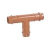 DRIP IRRIGATION DIG - 1/2" Barb Insert Tee (Black Or Brown) (25 Pack) 15-041
