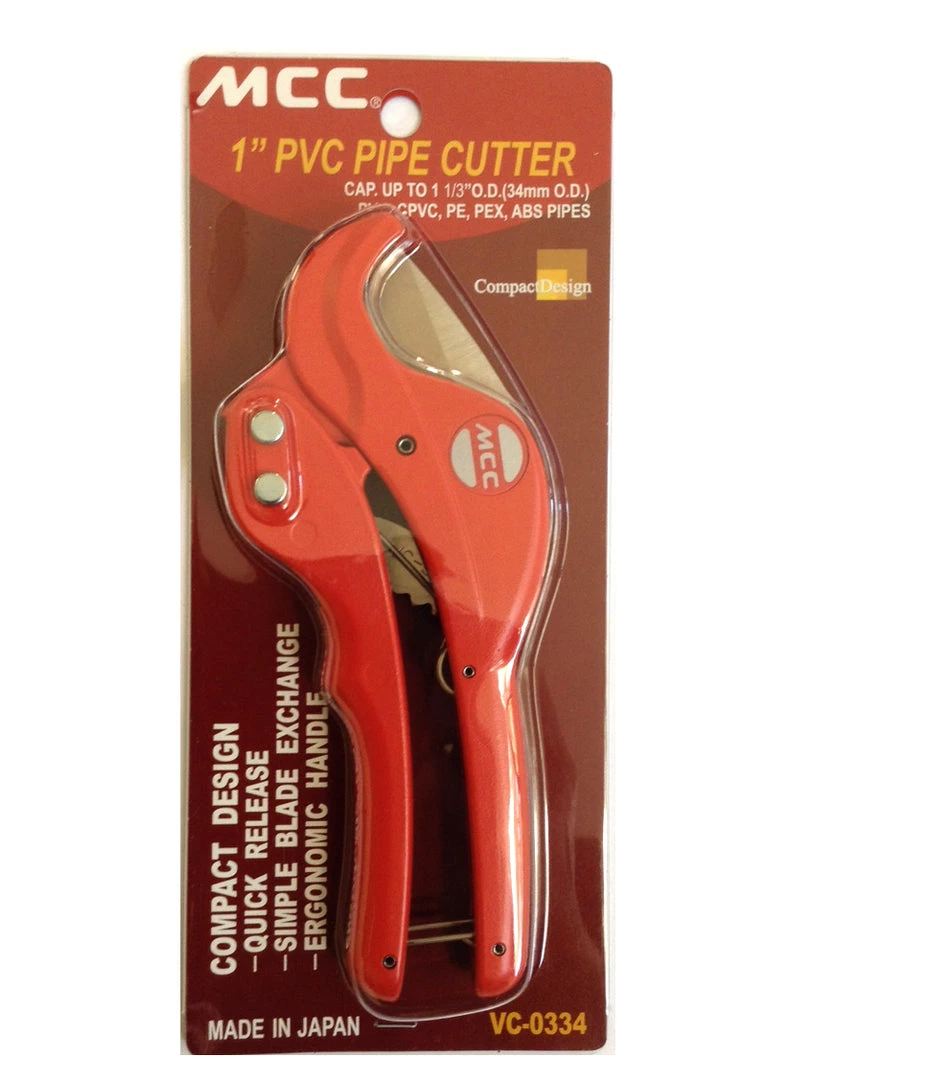 MCC USA MCC VC-0334 - PVC & CPVC Pipe Cutter Ratcheting 1''(up To 1 3/4'') Professional Grade INDUSTRIAL ACCESSORIES 2 MCC USA MCC VC-0334 - PVC & CPVC Pipe Cutter Ratcheting 1''(up To 1 3/4'') Professional Grade INDUSTRIAL ACCESSORIES