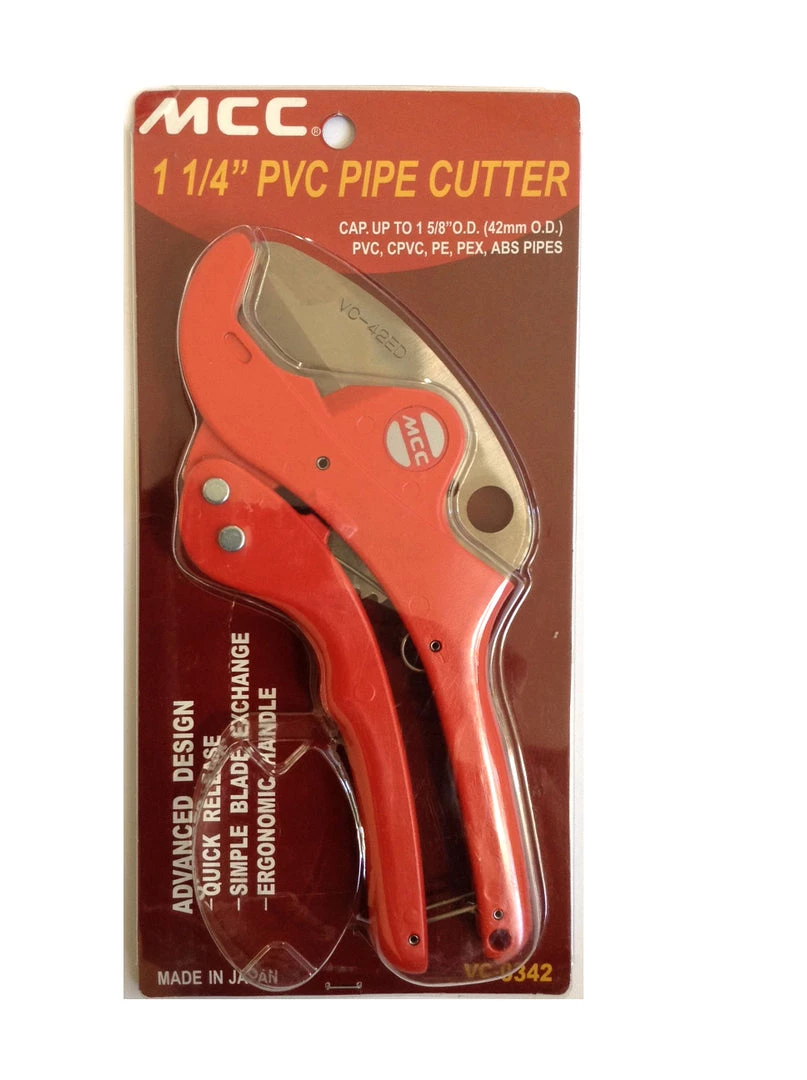 MCC USA MCC VC-0342 - PVC & CPVC Pipe Cutter Ratcheting 1¼''(up To 1 5/8'') Professional Grade 6 MCC USA MCC VC-0342 - PVC & CPVC Pipe Cutter Ratcheting 1¼''(up To 1 5/8'') Professional Grade