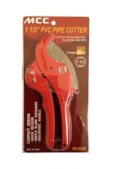 MCC USA MCC VC-0348 - PVC & CPVC Pipe Cutter Ratcheting (Quick Release) 1-1/2