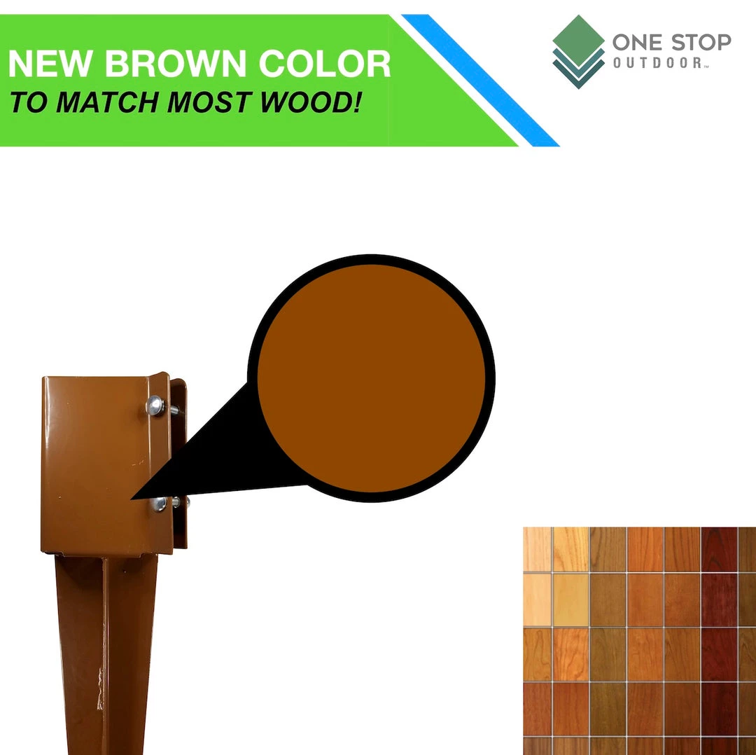 ONE STOP OUTDOOR REBAR & GROUND STAKES Fence & Mailbox Post Anchor - Metal Ground Spike - Brown 24" X 4" Inch X 4" Inch 4 ONE STOP OUTDOOR REBAR & GROUND STAKES Fence & Mailbox Post Anchor - Metal Ground Spike - Brown 24" X 4" Inch X 4" Inch