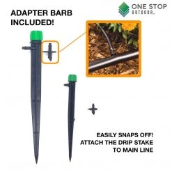 DIG DRIP IRRIGATION Adjustable Dripper 0-18.5 GPH (0-70 LPH) On Stake