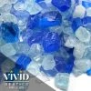 ONE STOP OUTDOOR 10lbs "Bahama Blue, Aqua, Clear Blend" 1/2" - 3/4" Tempered Fire Glass