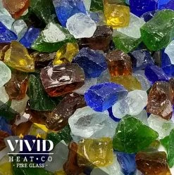 ONE STOP OUTDOOR 10lbs "Beach Sea Glass" Blue, Amber, Green 1/2" - 3/4" - Tempered Fire Glass 11 ONE STOP OUTDOOR 10lbs