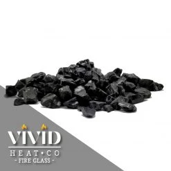 ONE STOP OUTDOOR VIVID Heat - Vibrant Luster "Onyx Black" 1/4" Rough Crushed Style, (Price By The Pound) - Tempered Fire Glass Rock For Fireplace And Fire Pit 8 ONE STOP OUTDOOR VIVID Heat - Vibrant Luster