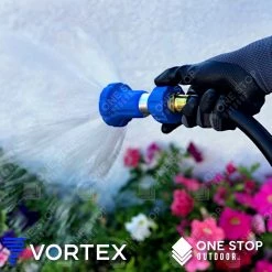 ONE STOP OUTDOOR Vortex Fireman Style Hose Nozzle Sprayer - Heavy Duty Garden Nozzle - Green