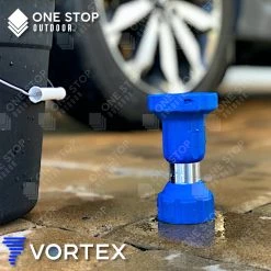 ONE STOP OUTDOOR Vortex Fireman Style Hose Nozzle Sprayer - Heavy Duty Garden Nozzle - Blue
