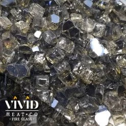 ONE STOP OUTDOOR 10lbs 1/2" Metallic Bronze - Tempered Reflective Fire Glass Rock For Fireplace & Fire Pit 9 ONE STOP OUTDOOR 10lbs 1/2
