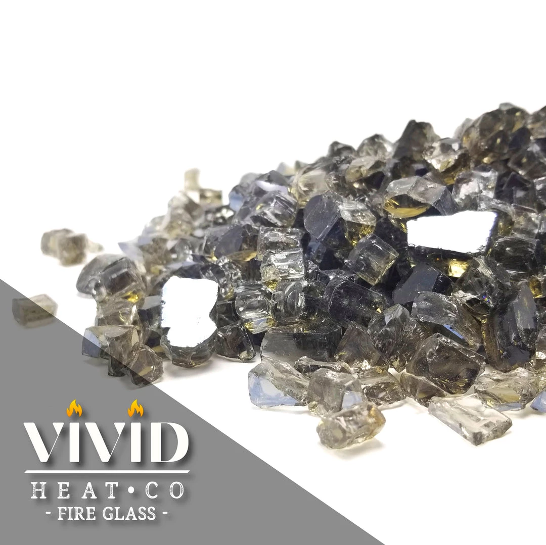 ONE STOP OUTDOOR 10lbs 1/2" Metallic Bronze - Tempered Reflective Fire Glass Rock For Fireplace & Fire Pit 3 ONE STOP OUTDOOR 10lbs 1/2" Metallic Bronze - Tempered Reflective Fire Glass Rock For Fireplace & Fire Pit