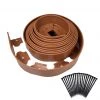 ONE STOP OUTDOOR ARTIFICIAL TURF Instant Edging - Brown 20ft Premium No Dig Yard Edging Kit, For Landscaping, And Flower Gardens - 2" High