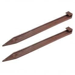 ONE STOP OUTDOOR 10" Brown Plastic Landscape Edging Securing Anchoring Stakes - Fits Easyflex