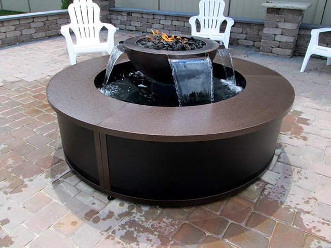 HPC Hearth H2Onfire 360 - Sienna Fire & Water Insert Fire Pit & Waterfall Bowl & Electronic Ignition OUTDOOR FIRE 4 HPC Hearth H2Onfire 360 - Sienna Fire & Water Insert Fire Pit & Waterfall Bowl & Electronic Ignition OUTDOOR FIRE