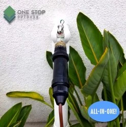 DIG Drip Irrigation Faucet Adapter Connector Kit: Connect 1/4 Inch Tubing To 3/4" Inch Faucet/Garden Hose