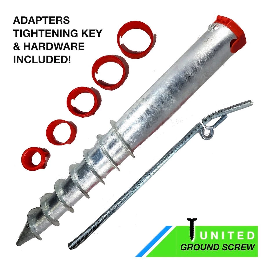 ONE STOP OUTDOOR REBAR & GROUND STAKES Premium Galvanized No Dig Ground Anchor - Round Post & Flag Pole Base Ground Mount - Screw In Post Stake, 21" Inch Long 4 ONE STOP OUTDOOR REBAR & GROUND STAKES Premium Galvanized No Dig Ground Anchor - Round Post & Flag Pole Base Ground Mount - Screw In Post Stake, 21" Inch Long