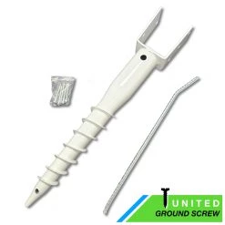 ONE STOP OUTDOOR Ground Anchor U-Model Screw Post Stake - Fits Standard 4x4 (3.5" X 3.5" Inch) Secure Fence, Mailbox Posts