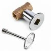 HPC - Hearth MSCB, 1/2" MANUAL BALL KEY VALVE Straight Manual Ball Valve With Polished Chrome Flange And Zinc Key. INDOOR FIRE