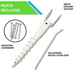 ONE STOP OUTDOOR Ground Anchor U-Model Screw Post Stake - Fits Standard 4x4 (3.5" X 3.5" Inch) Secure Fence, Mailbox Posts