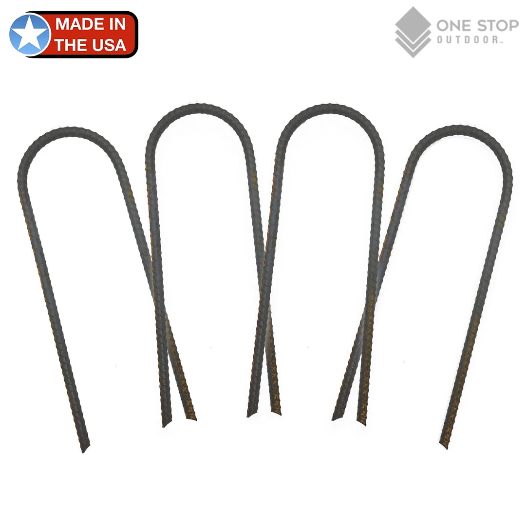 ONE STOP OUTDOOR USA Made - #3 Rebar U Heavy Duty Trampoline Wind Stakes 5 ONE STOP OUTDOOR USA Made - #3 Rebar U Heavy Duty Trampoline Wind Stakes