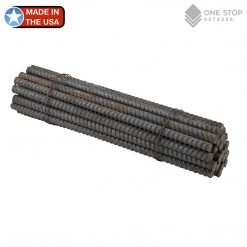 ONE STOP OUTDOOR USA Made - #3 Straight Rebar Stakes Heavy Duty Steel Ground Anchors 12 Inch REBAR & GROUND STAKES