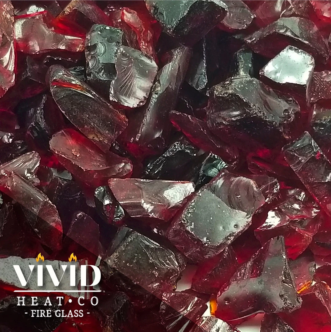ONE STOP OUTDOOR VIVID Heat - "Ruby Red" 1/4", (Price By The Pound) Tempered Fire Glass Rock 3 ONE STOP OUTDOOR VIVID Heat - "Ruby Red" 1/4", (Price By The Pound) Tempered Fire Glass Rock