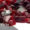 ONE STOP OUTDOOR VIVID Heat - Vibrant Luster "Ruby Red" 1/2" - 3/4" Large Rough Gem Size, (Price By The Pound) - Tempered Fire Glass Rock For Fireplace And Fire Pit