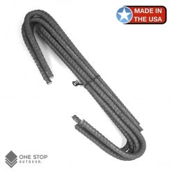 ONE STOP OUTDOOR USA Made - #3 Rebar Stakes J Hook Heavy Duty Steel Ground Anchors 12 Inch