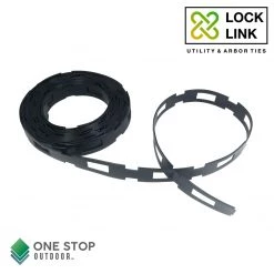 Www.onestopoutdoor.com Lock Link - (100' Feet X 1/2" Wide) Strong Flexible Plastic Chain Locking Strap - Tree & Plant Ties For Staking