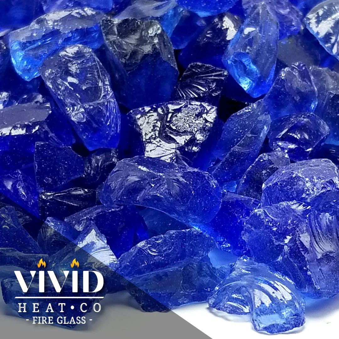 ONE STOP OUTDOOR VIVID Heat - Vibrant Luster "Ocean Blue" 1/2" - 3/4" Large Rough Gem Size, (Price By The Pound) - Tempered Fire Glass Rock For Fireplace And Fire Pit 1 ONE STOP OUTDOOR VIVID Heat - Vibrant Luster "Ocean Blue" 1/2" - 3/4" Large Rough Gem Size, (Price By The Pound) - Tempered Fire Glass Rock For Fireplace And Fire Pit
