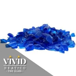 ONE STOP OUTDOOR VIVID Heat - Turquoise Blue 1/2" - 3/4" Large Crushed Fire Glass For Fireplace & Fire Pit 9 ONE STOP OUTDOOR VIVID Heat - Turquoise Blue 1/2