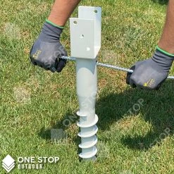 ONE STOP OUTDOOR Ground Anchor U-Model Screw Post Stake - Fits Standard 4x4 (3.5" X 3.5" Inch) Secure Fence, Mailbox Posts 7 ONE STOP OUTDOOR Ground Anchor U-Model Screw Post Stake - Fits Standard 4x4 (3.5